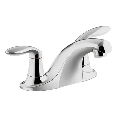 KOHLER Coralais® Low Arc Centerset Bathroom Faucet, Polished Chrome, 0.5 gpm - Centerset Handle Bathroom Faucets