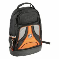 KLEIN TOOLS Tool Backpack: 14 1/2 in W 7 1/4 in D 20 in H, Polyester, Black, 35 Inside Pockets (MPN 55421BP-14)