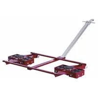 GKS-PERFEKT Machine Roller: 44,000 lb, 7 1/8 in Deck Ht, 6 1/2 in L x 6 1/2 in W, (8) Rollers, Red (MPN 5-11803)