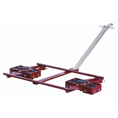 GKS-PERFEKT Machine Roller: 44,000 lb, 7 1/8 in Deck Ht, 6 1/2 in L x 6 1/2 in W, (8) Rollers - Front- & Rear-Support Machine Rollers