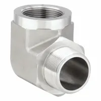 Metal Pipe Elbow: 90° Elbow, 1 1/4 in x 1 1/4 in, Male NPT Threaded x Female x NPT Threaded (MPN 1-1/4 CD-SS)