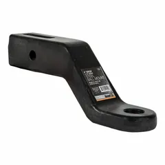 This Class 3 ball mount is constructed from forged steel with a black powder-coated finish for corrosion resistance. It features a 2 1/2 in ball diameter and accepts a 1 1/4 in ball shank. Non-adjustable design provides a fixed mounting point for towing trailers, boats, and equipment.