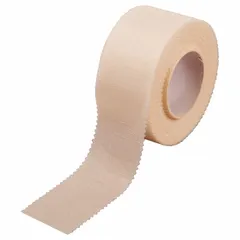 Non-sterile, non-elastic cloth tape with adhesive backing. Each roll is 10 yards long and 1/2 inch wide. Latex-free and not water resistant. Suitable for securing dressings, splints, or light medical devices in clinical and first-aid settings.