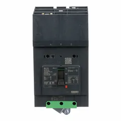3-pole molded case circuit breaker rated 110 A, 690V AC, with a maximum AIR rating of 100kA at 120/240V AC. Fixed instantaneous trip, ABC phase connection, and aluminum mechanical lug OFF end terminal. Suitable for overcurrent protection in industrial electrical panels and branch circuits.