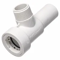HYDRORAIN Manifold Tee: 1" SPG x 1" SOC x 1" MPT, PVC, 150 psi Max Working Pressure, 2.125 in Wd (MPN 08685)