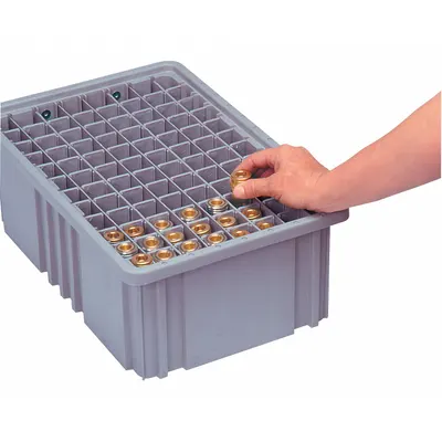 QUANTUM STORAGE SYSTEMS Label Holder: 8 in x 2 in, Clear, 6 Label Holders - Divider Box Label Holders
