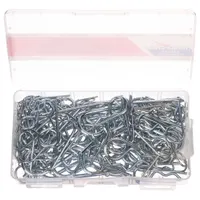 Pin Assortment,130 pcs,7 Sizes: Bridge, Inch, Stainless Steel, Ungraded, Zinc Plated, 130 Pieces (MPN WWG-DISP-BP130)