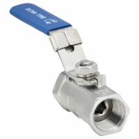 This manual two-way ball valve features a 304 stainless steel straight valve body and PTFE seals for corrosion resistance and leak-tight shutoff. The locking lever handle provides secure on/off flow control. Suitable for use in industrial piping systems handling water, oil, gas, and non-aggressive fluids