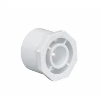 Pipe Straight: Bushing, Schedule 40, PVC, 1 1/2 in x 1 1/4 in Size, Spigot x Socket, Male x Female (MPN 437212BC)
