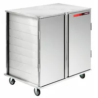 CARLISLE DINEX Meal Delivery Cart: 24 Trays, Non-Pass-Through, 2 Doors, Stainless Steel, DXPICT242D
