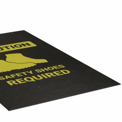 PIG Safety Message Entrance Mat: Safety Shoes Required