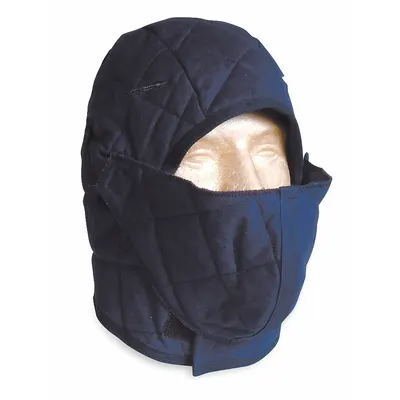 CONDOR Hard Hat Pad: Cotton, Ears/Face/Head/Neck, Hook-and-Loop, Blue, Universal - Hard Hat Liners