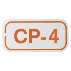 This CP-4 lockout tag is made of polystyrene with adhesive backing for secure attachment. Printed in English, it is used to clearly indicate that equipment is under maintenance and must not be operated, helping prevent accidental startup during servicing.