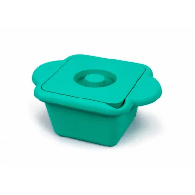 HEATHROW SCIENTIFIC Ice Bucket with Lid: 1 L Capacity, Rectangular, Polyurethane, Green - Ice Buckets & Pans