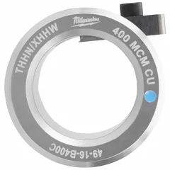 Copper stripping bushing for THHN/XHHW wire up to 400 MCM. Designed for use with MILWAUKEE tools 2435-20 and 2935-20. Facilitates clean wire stripping in electrical installations.