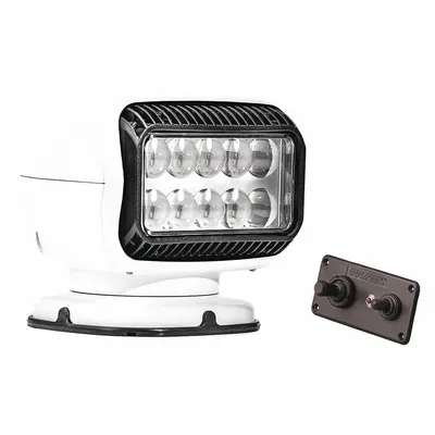 GOLIGHT Spotlight: Rectangular, Spot, LED, Dash-Mount Remote, Bracket, 6-Pin AMP Connector - Vehicle Remote-Controlled Spotlights