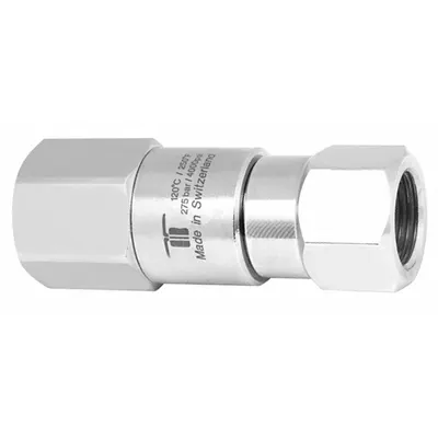 MOSMATIC Rotary Union: Straight, Nickel-Plated C38500 Brass, 1 Passages, 3/8 in Stationary Port - Brass Rotating Joints & Unions