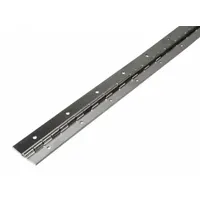 This full surface-mount piano hinge is made of steel with a through-hole design. It measures 48 inches in leaf height and 3 inches in leaf width. Suitable for use on access panels, enclosures, and heavy-duty doors in industrial settings