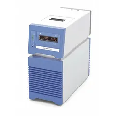 This IKA circulator provides both heating and refrigeration for precise temperature control in laboratory processes such as sample incubation, material testing, and chemical reactions. It features digital control with a temperature stability of ±0.1°C and a minimum temperature of -20°C. The unit has a flow rate of 21 lpm.