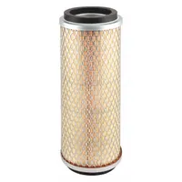 Round/oval engine air filter with axial seal. Overall height 9 15/16 inches. Compatible with Kubota farm equipment. Traps airborne contaminants to protect engines in agricultural applications