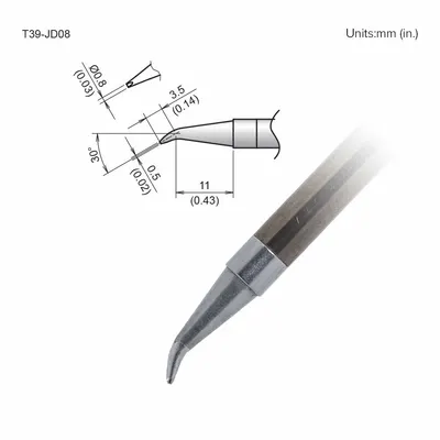 HAKKO T39-JD08 Soldering Tip - T39 Series Soldering Tips