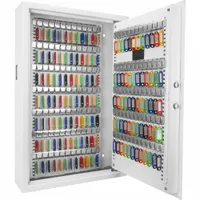 Key Cabinet: 144 Key Capacity, Digital Lock, Steel, White, 26 in Ht, 17 in Wd, 5 in Dp, Wall Mount (MPN AX12660)
