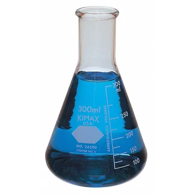 KIMBLE Erlenmeyer Flask: 25 mL, Colorless, Conical, A - Glass Erlenmeyer Flasks