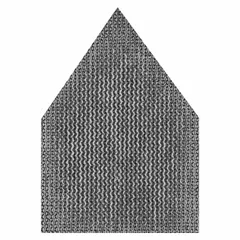 Coated aluminum oxide abrasive on an open nylon mesh backing, gray, coarse 80 grit. Designed for detail sanders, these sheets provide aggressive material removal for stripping and shaping on wood, metal, and painted surfaces. Tear-style format, non-vacuum type.