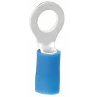 GARDNER BENDER Ring Terminal: Blue, Vinyl Insulation, #10/#8 Stud Size, 16 AWG to 14 AWG Wire Sizes (MPN 10-104)