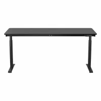 VERSADESK Electric Sit-Stand Desk: Black, Wood, 72 in Overall Wd, 30 in Overall Dp, Laminate/Steel (MPN VT1077230-01-01-A)