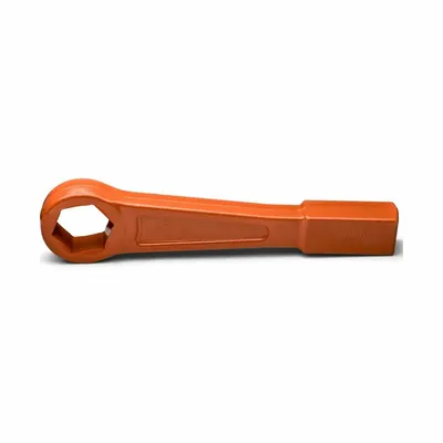 WRIGHT Striking Wrench: Steel, Orange, 3 7/8 in Head Size, 15 1/2 in Overall Lg - SAE, Straight Handle, 6-Point, Striking Box End Wrenches