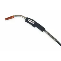 MIG gun rated for 250 A and 0.045 in wire, with a 15 ft cable. Uses WS14 contact tip series and Tweco-compatible rear connection. Designed for CO2 shielding gas. Suitable for semi-automatic GMAW in light to medium fabrication, automotive repair, and general manufacturing