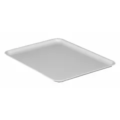 This fiberglass lid is designed for extreme-temperature stacking and nesting totes. It measures 11 3/4 x 8 3/4 inches and is gray. Suitable for industrial environments requiring heat or cold resistance, such as manufacturing and food processing.