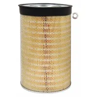 Round/oval engine air filter with axial seal. Outside diameter 12 1/8 in. Designed for Terex/Terex Advance vehicles. Removes airborne contaminants to protect engine components