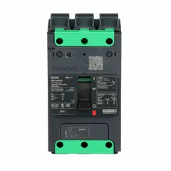 The SQUARE D BGL36060 is a B-Frame molded case circuit breaker rated for 60 A with a maximum interrupting rating of 100kA at 240V AC. It features a fixed instantaneous trip, Everlink Lug connections on both ends, and ABC phase connection. This breaker is part of the BGL series and is used for overcurrent protection in electrical distribution systems.