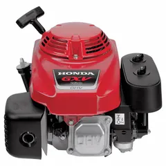 Honda GXV160 series engine delivering 7.1 lb-ft gross torque and 4.3 hp. Features recoil start, muffler, and keyed shaft configuration with 1 in sloped to 7/8 in shaft diameter. Suitable for powering commercial lawn mowers, pressure washers, and other outdoor power equipment.