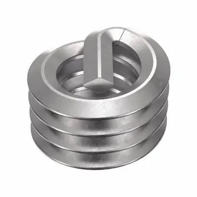 HELI-COIL Helical Insert: Tanged Tang Style, Free-Running, 1/4"-20 Thread Size, Plain - Free-Running Tanged Helical Inserts