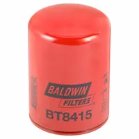 Spin-on transmission filter with cellulose media, 30 psid bypass valve, and M24 x 1.5 stud thread. Used in hydraulic and transmission systems of off-highway equipment for fluid filtration