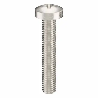 USA INDUSTRIALS Machine Screw: M6x1.00 Thread Size, 35 mm Lg, 316, Stainless Steel, Plain - Pan Head Machine Screws