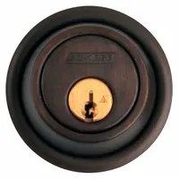 Standard cylindrical deadbolt lock for doors up to 1 7/8 in thick. Features a conventional core cylinder with core included, Everest 29 S123 keyway, and Dark Oxidized Satin Bronze, Oil Rubbed finish. ADA compliant. Suitable for commercial and institutional door security applications
