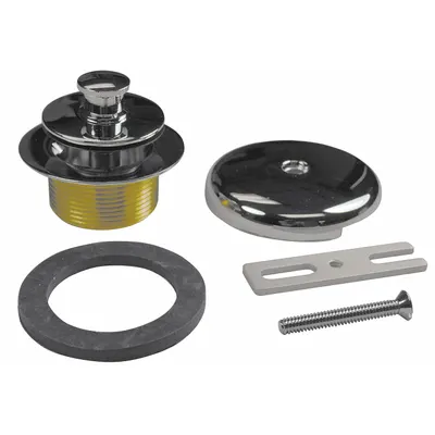 AB&A Waste and Overflow Kit: Brass, 1 1/2 in Overall Dia, 2 1/2 in Overall Ht - Bathtub Drain & Overflow Kits