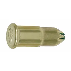 0.22 caliber powder-actuated gun charges with Brass 2 casing and brown finish. Designed for single-shot use in powder-actuated tools to drive fasteners into concrete or steel. Supplied in a 100-pack.