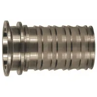 DIXON VALVE & COUPLING Barbed Hose Fitting: For 2 in Hose I.D., Hose Barb x Tri-Clamp, No Knurl (MPN CSSR200CS)