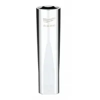 MILWAUKEE Deep Well Socket: Metric, 1/2 in Drive Size, 16 mm Socket Size, 6-Point, Deep, Chrome (MPN 45-34-9140)
