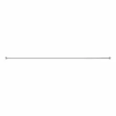 This straight shower rod is made of stainless steel with a brushed nickel finish. It has a 60-inch overall width and includes a mounting bracket for drywall installation. Used to hang a shower curtain in bathroom tub or shower openings.