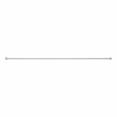 WINGITS STRAIGHT SHOWER ROD: 60 in Overall Wd, Stainless Steel, Brushed Nickel - Rods & Mounting Hardware for Shower Curtains