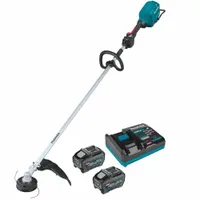 MAKITA Battery-Powered String Trimmer: 18 in Cutting Wd, Straight Shaft, Not Capable, 35 cc, 5.0 Ah (MPN GRU07T)