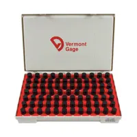 This Go (Plus) pin gauge set covers diameters from 21.01 mm to 22.49 mm in 0.01 mm increments, with a ZZ tolerance class. The black oxide finish provides corrosion resistance. Used for precision hole diameter measurement and go/no-go inspection to verify minimum hole size in manufacturing and quality control applications