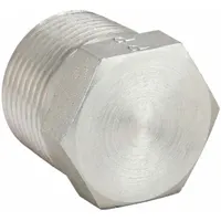 Steel pipe plug with 1 1/2 in NPT threading, 1 1/2 in length, rated for 3000 psi maximum operating pressure. Used to seal threaded ports in high-pressure pipe systems for fluid handling, hydraulics, and pneumatics