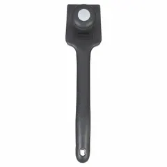 Carbon steel blade with stiff, straight shape for scraping paint, varnish, and adhesives from flat surfaces. Polypropylene/TPE handle provides a secure grip. Suitable for heavy-duty scraping tasks in construction and maintenance.